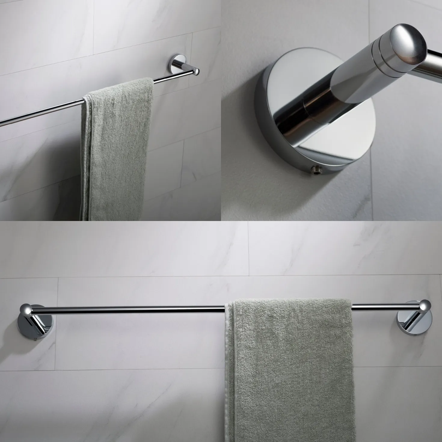 KRAUS Indy Single Handle Bathroom Faucet with 24" Towel Bar, Paper Holder, Towel Ring and Robe Hook in Chrome
