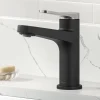 KRAUS Indy Single Handle Bathroom Faucet in Matte Black with Brushed Nickel