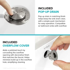 KRAUS Indy Single Handle Bathroom Faucet in Spot-Free Brushed Nickel