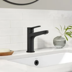 KRAUS Indy Single Handle Bathroom Faucet in Matte Black