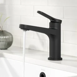 KRAUS Indy Single Handle Bathroom Faucet in Matte Black