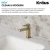 KRAUS Indy Single Handle 2-Pack Bathroom Faucet in Brushed Gold