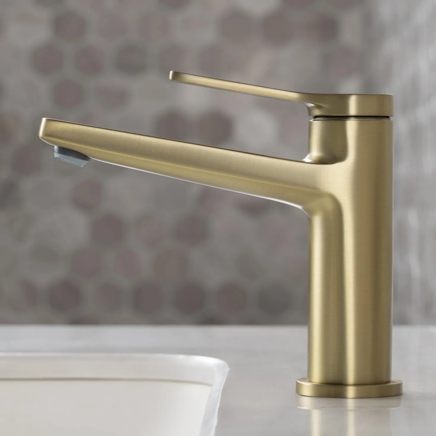 KRAUS Indy Single Handle 2-Pack Bathroom Faucet in Brushed Gold