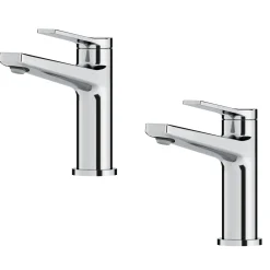 KRAUS Indy Single Handle 2-Pack Bathroom Faucet in Chrome