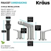 KRAUS Indy Widespread Bathroom Faucet in Spot-Free Brushed Nickel