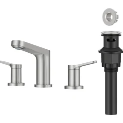 KRAUS Indy Widespread Bathroom Faucet in Spot-Free Brushed Nickel