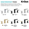 KRAUS Indy Widespread Bathroom Faucet in Matte Black