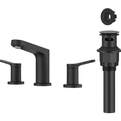 KRAUS Indy Widespread Bathroom Faucet in Matte Black