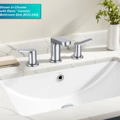 KRAUS Indy Widespread Bathroom Faucet in Spot-Free Brushed Brass
