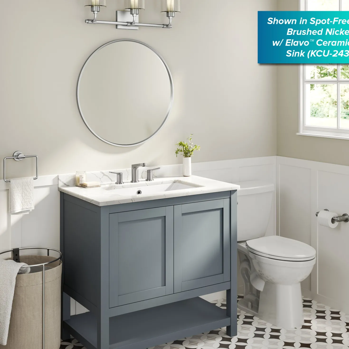KRAUS Indy Widespread Bathroom Faucet in Spot-Free Brushed Brass