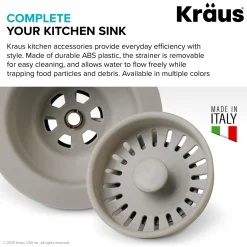 KRAUS Kitchen Sink Strainer in Truffle