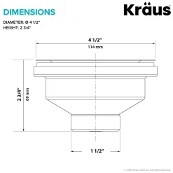 KRAUS Kitchen Sink Strainer in Truffle