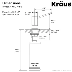 KRAUS Kitchen Soap Dispenser in Matte Black