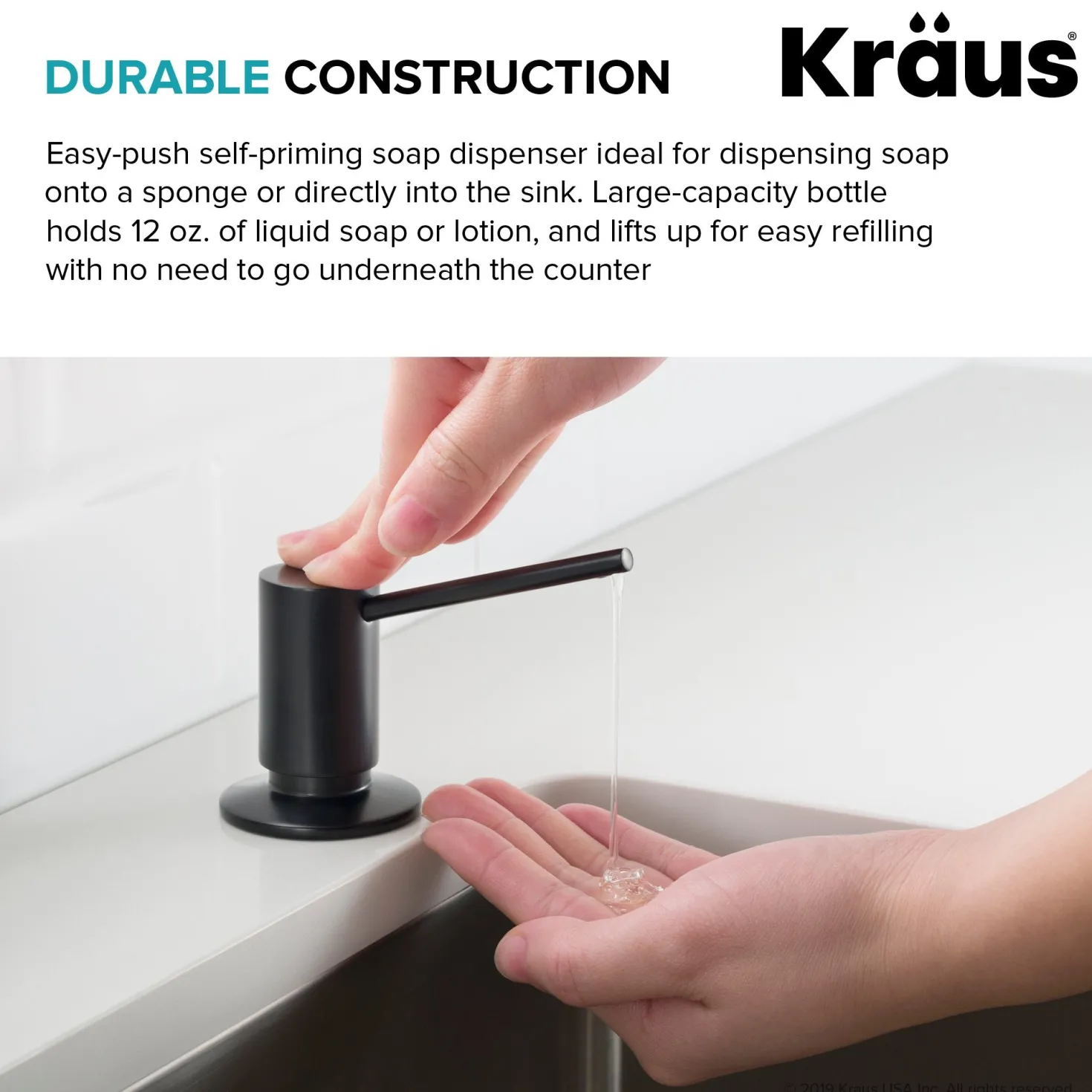 KRAUS Kitchen Soap Dispenser in Brushed Brass KSD-41