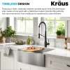 KRAUS Kore 27" Apron Front Workstation 16 Gauge Stainless Steel Kitchen Sink