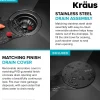 KRAUS Kore 27" Apron Front Workstation 16 Gauge Stainless Steel Kitchen Sink in PVD Gunmetal Finish