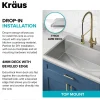 KRAUS Kore 33" Drop-In Single Bowl 16 Gauge Workstation Sink