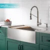 KRAUS Kore 33" 16 Gauge Farmhouse Workstation Kitchen Sink