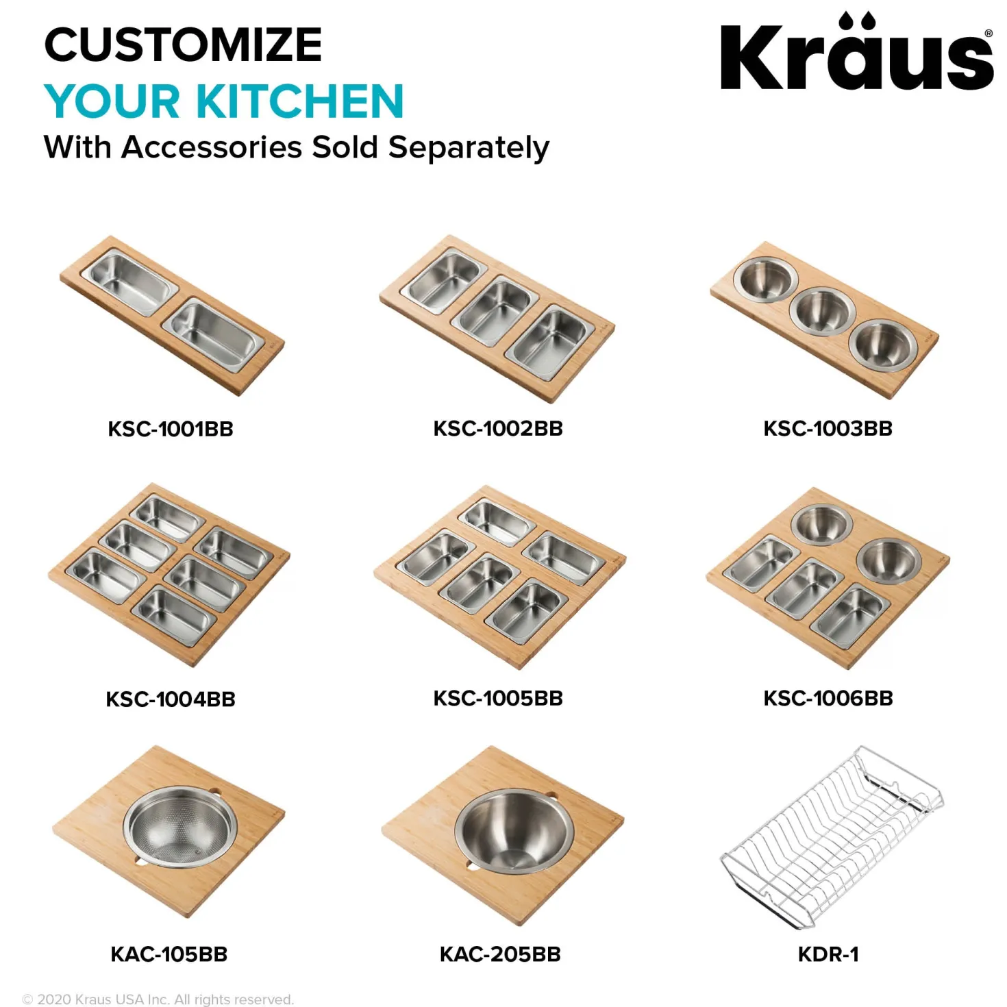 KRAUS Kore 30" 16 Gauge Farmhouse Workstation Kitchen Sink