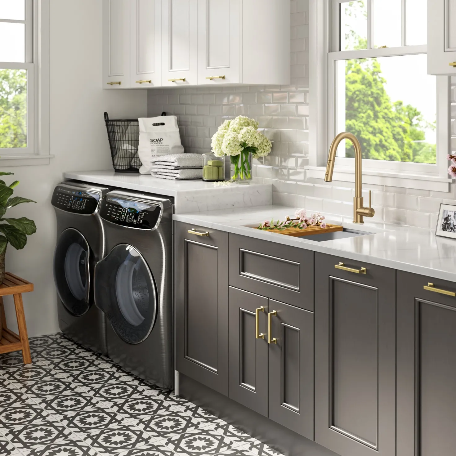 KRAUS Kore 23" Undermount Workstation 16 Gauge Laundry Utility Sink with Accessories