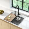 KRAUS Kore Workstation 25" Drop-In or Undermount 16 Gauge Kitchen Sink with Accessories