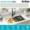 KRAUS Kore Workstation 32" Undermount 16 Gauge 5.5" Deep Single Bowl ADA Kitchen Sink