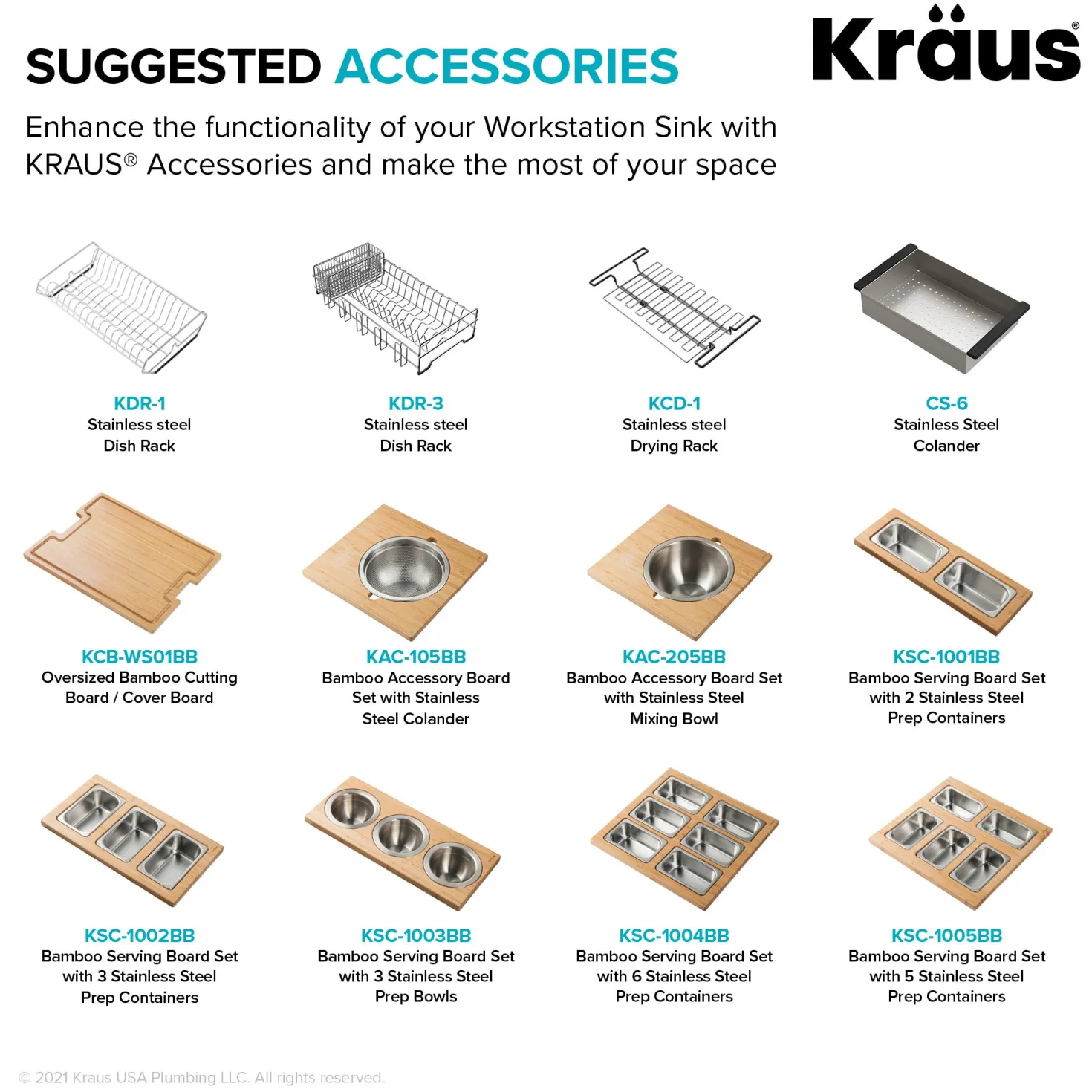 KRAUS Kore Workstation 32" Undermount 16 Gauge Single Bowl Stainless Steel Kitchen Sink with Accessories