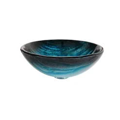 KRAUS Ladon Glass Vessel Sink and Ramus Faucet