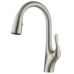 KRAUS Merlin Single Handle Pull-Down Kitchen Faucet in Spot Free Stainless Steel
