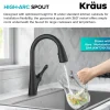 KRAUS Merlin Single Handle Pull-Down Kitchen Faucet in Matte Black