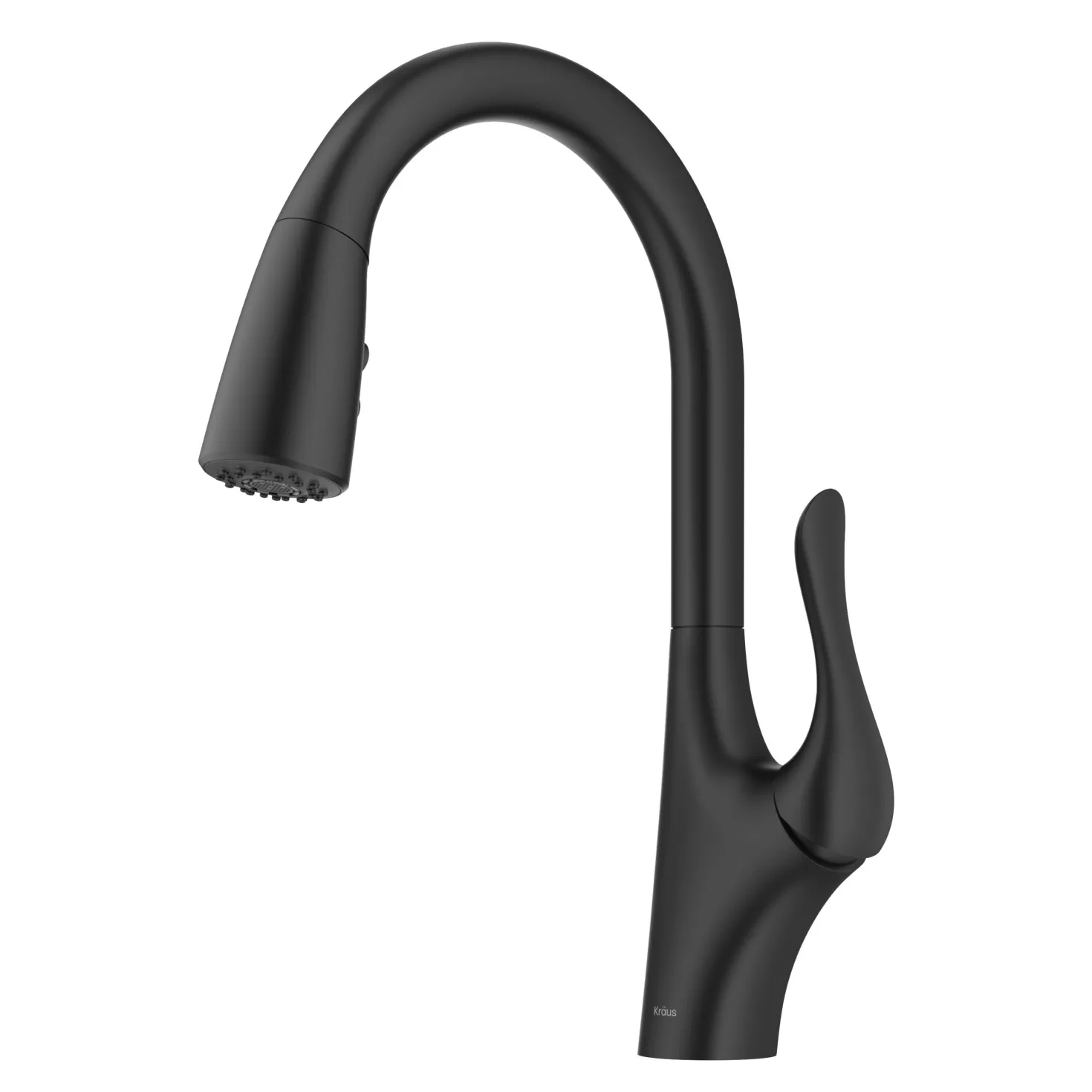 KRAUS Merlin Single Handle Pull-Down Kitchen Faucet in Matte Black