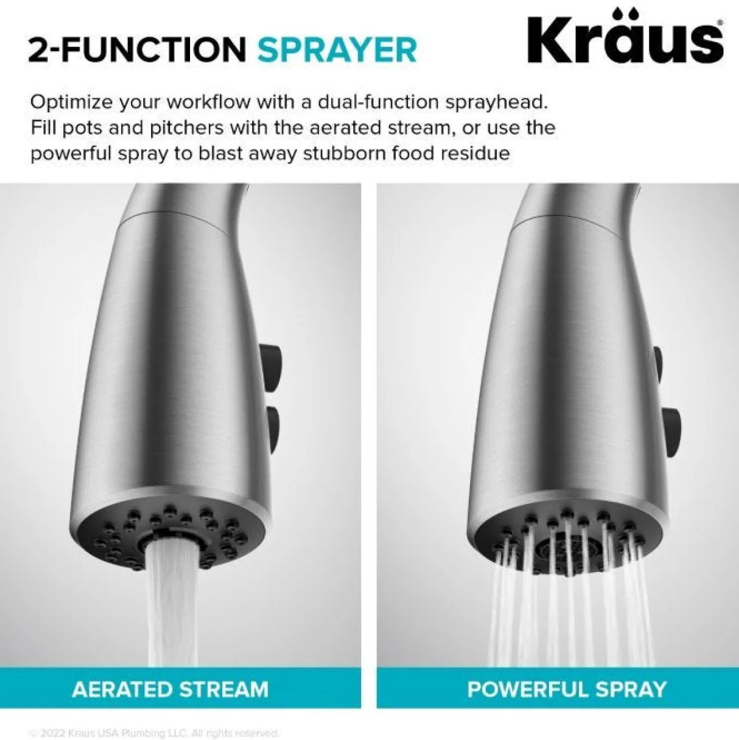 KRAUS Merlin Single Handle Pull-Down Kitchen Faucet in Matte Black