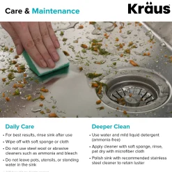 KRAUS 33" Modern Flat Front Farmhouse Stainless Steel Kitchen Sink with Off Center Drain