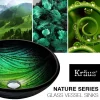KRAUS Nei Glass Vessel Sink and Ramus Faucet