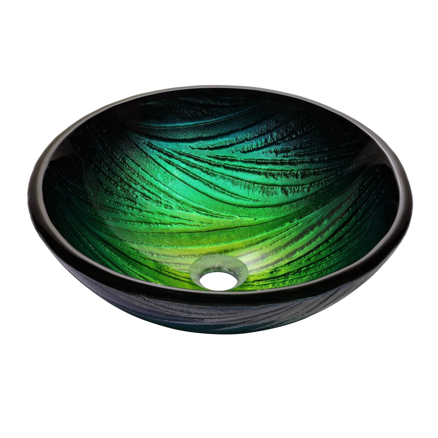 KRAUS Nei Glass Vessel Sink and Ramus Faucet