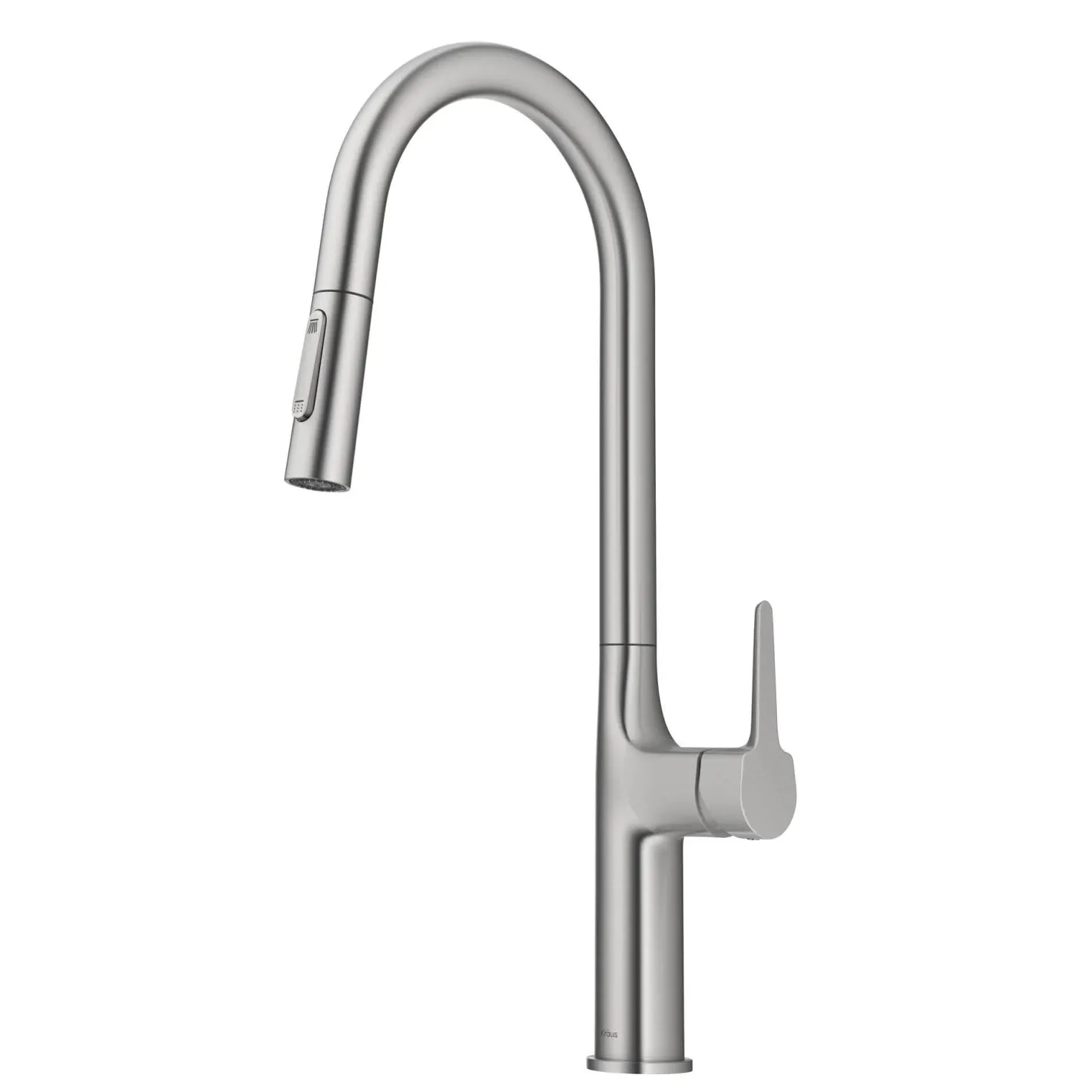 KRAUS New Oletto Modern Single Handle Pull Down Kitchen Faucet in Spot Free Stainless Steel