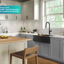 KRAUS New Oletto Modern Single Handle Pull Down Kitchen Faucet in Matte Black