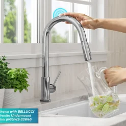 KRAUS Oletto Contemporary Single-Handle Touch Activated with Pull Down Sprayer in Chrome