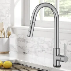 KRAUS Oletto Contemporary Single-Handle Touch Activated with Pull Down Sprayer in Chrome