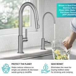 KRAUS Oletto Drinking Water Filter Faucet in Brushed Brass