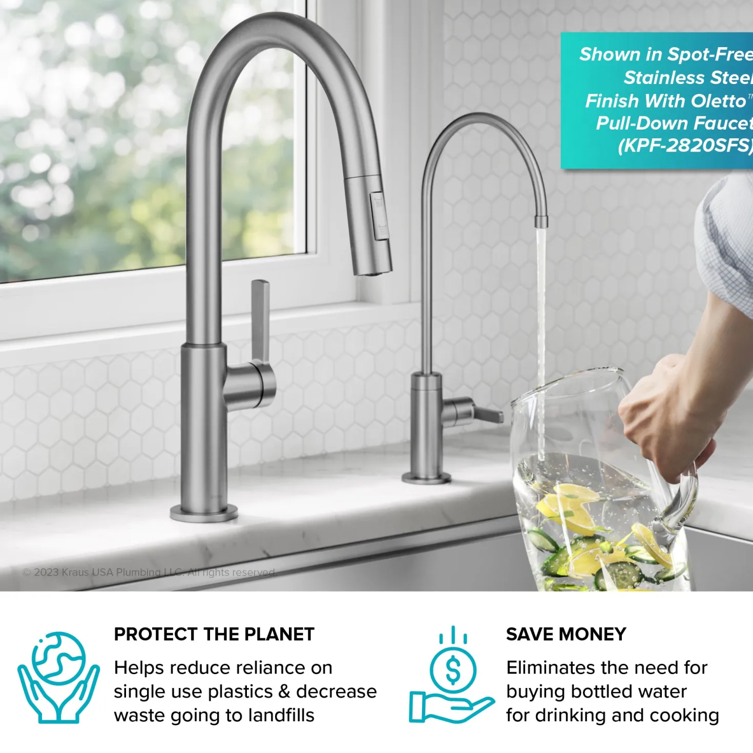 KRAUS Oletto Drinking Water Filter Faucet in Matte Black