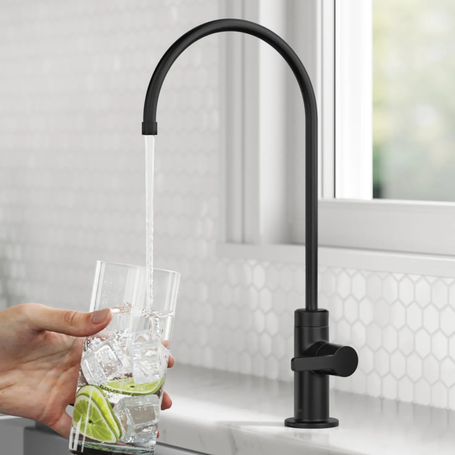 KRAUS Oletto Drinking Water Filter Faucet in Matte Black