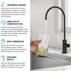 KRAUS Oletto Drinking Water Filter Faucet in Matte Black