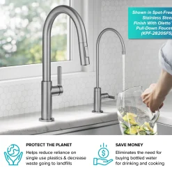 KRAUS Oletto Drinking Water Filter Faucet in Spot-Free Antique Champagne Bronze