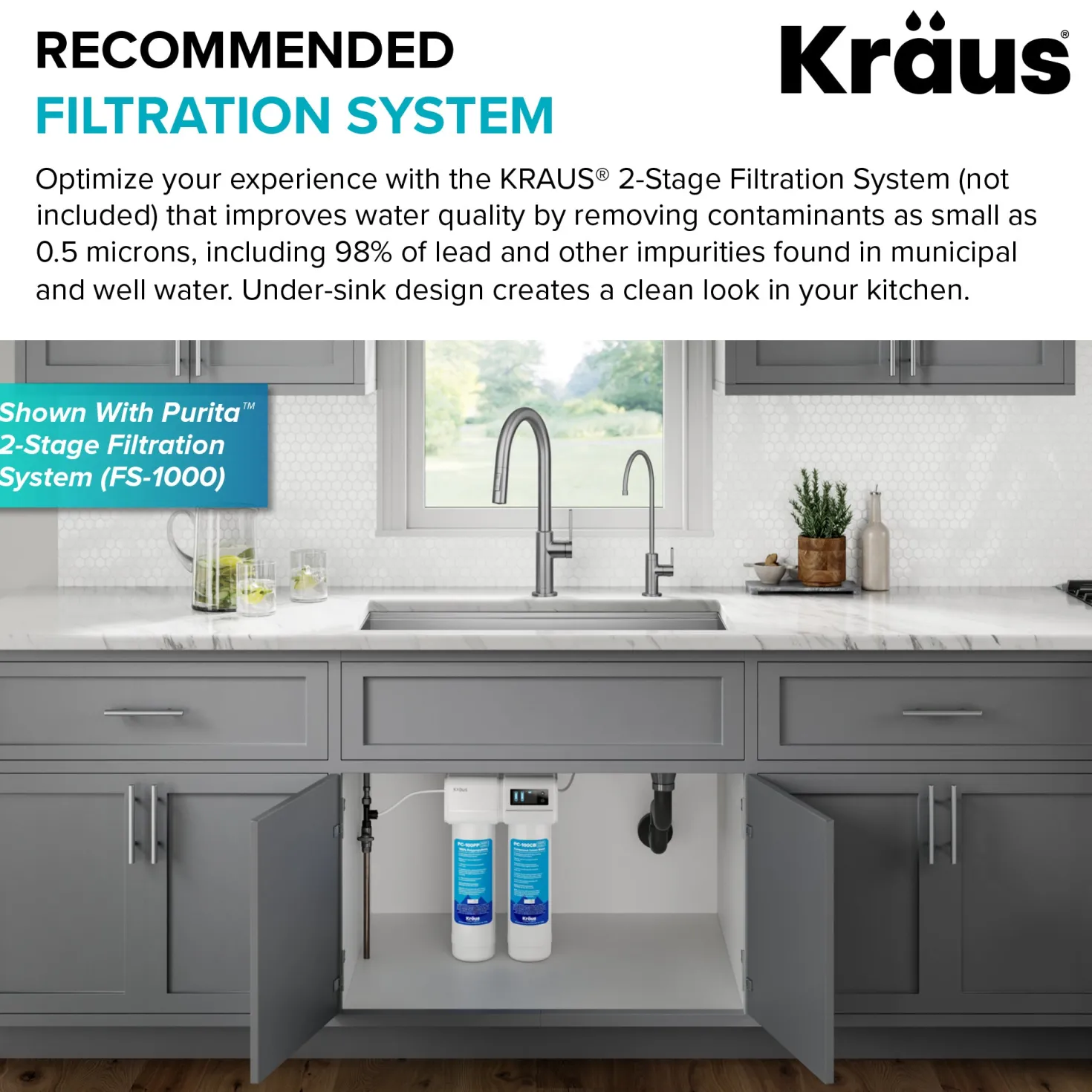KRAUS Oletto Drinking Water Filter Faucet in Spot-Free Stainless Steel