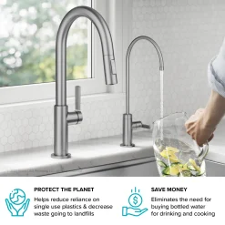 KRAUS Oletto Drinking Water Filter Faucet in Spot-Free Stainless Steel