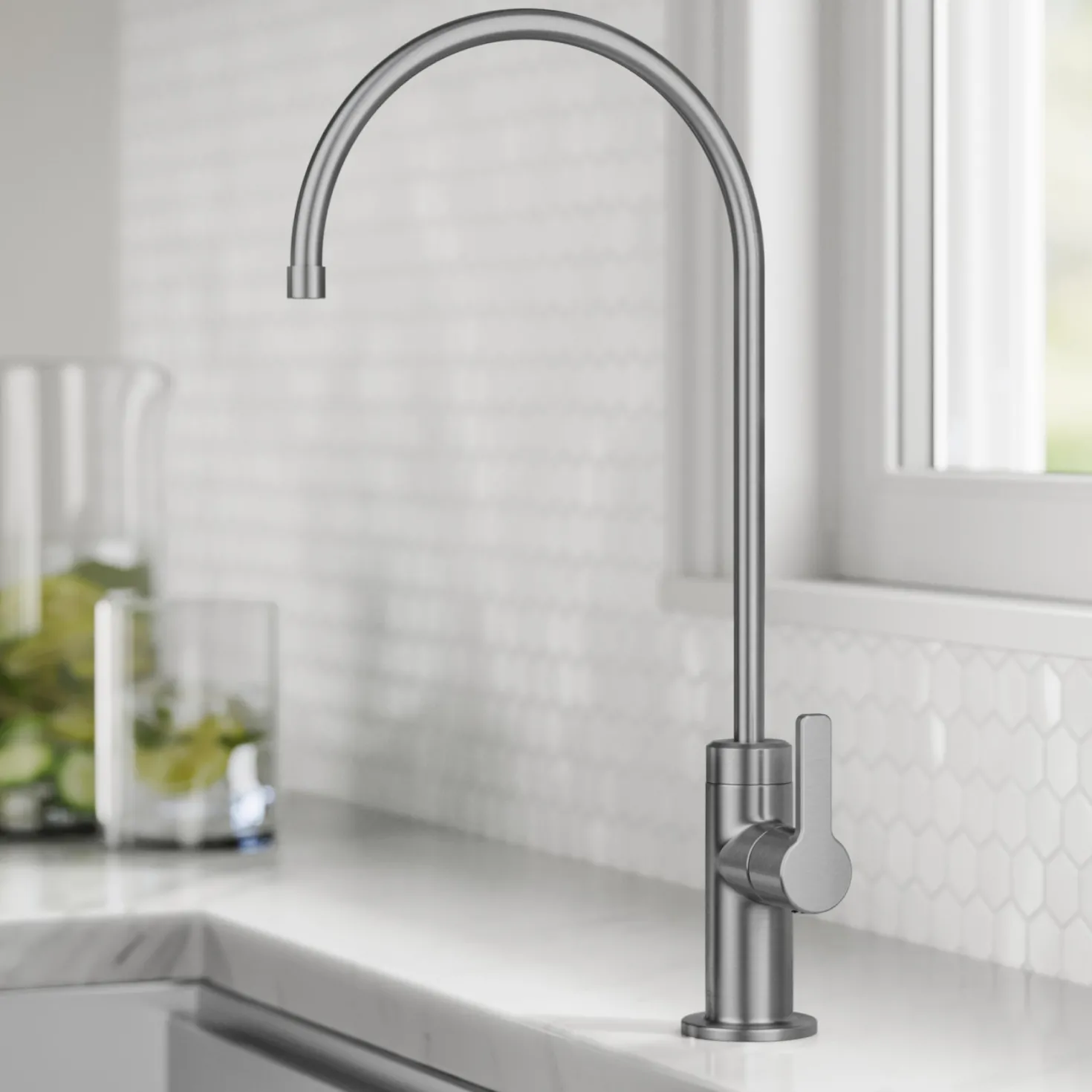 KRAUS Oletto Drinking Water Filter Faucet in Spot-Free Stainless Steel