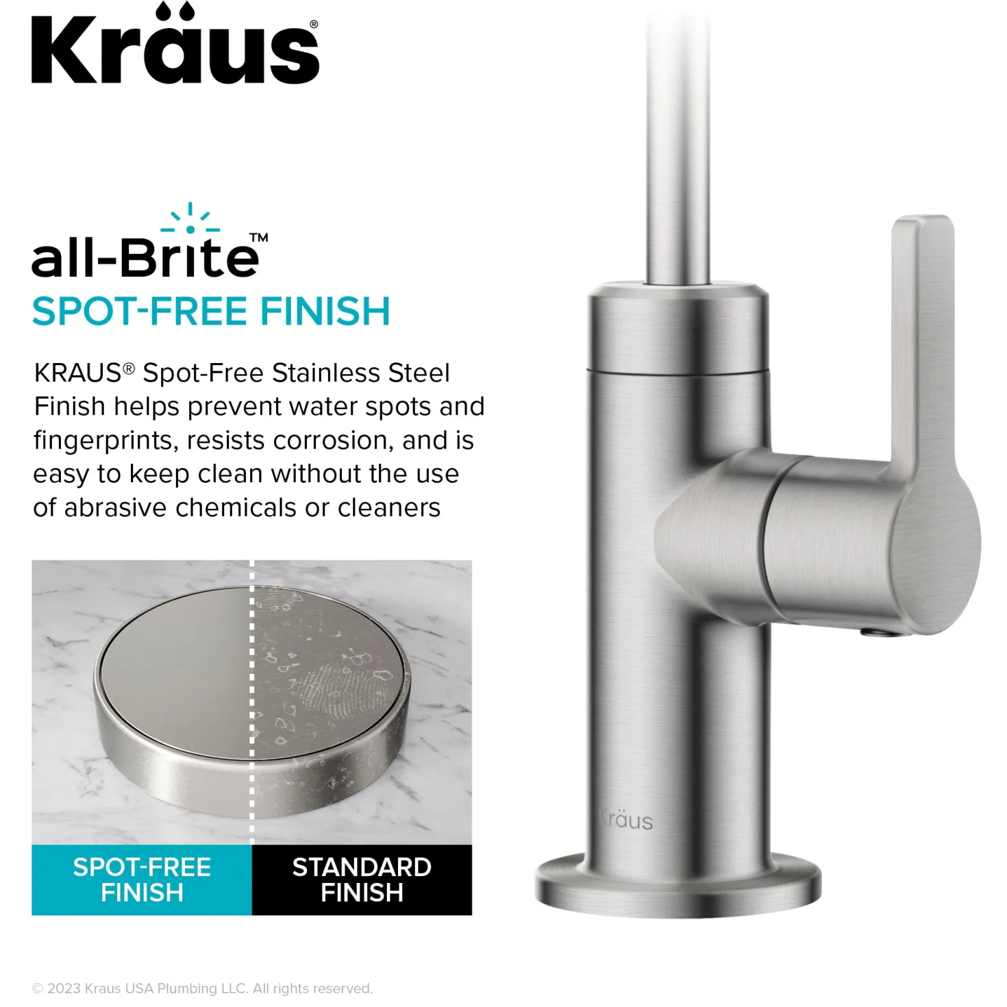 KRAUS Oletto Drinking Water Filter Faucet in Spot-Free Stainless Steel