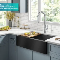 KRAUS Oletto High-Arc Chrome Single Handle Pull-Down Kitchen Faucet