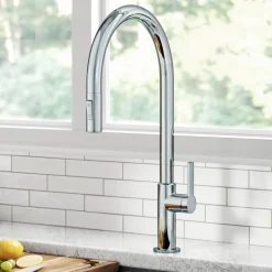 KRAUS Oletto High-Arc Chrome Single Handle Pull-Down Kitchen Faucet